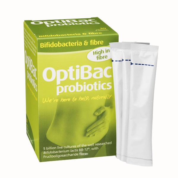 Men vi sinh Optibac Probiotics ngừa táo bón hộp màu xanh lá 30 gói