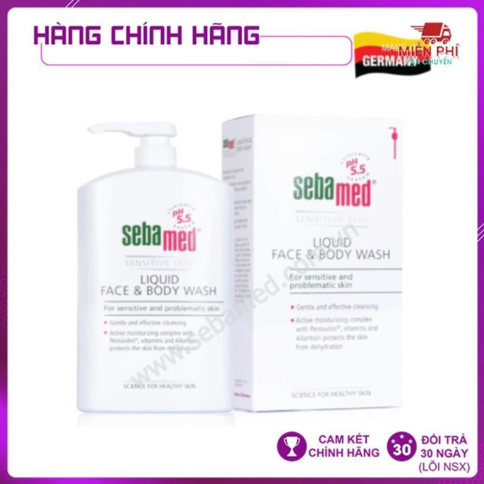 2IN1 - SỮA RỬA MẶT & TOÀN THÂN DA NHẠY CẢM SEBAMED pH5.5 - ĐỨC - 300ML/1000ML(SEBAMED LIQUID FACE & BODY WASH) | BigBuy360 - bigbuy360.vn