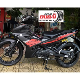 Tem Trùm Exciter 150 Đen Đỏ Nhám RC