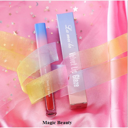 Son kem lì LAMEILA Velvet lip glaze lên màu cực đẹp (HOT LẮM)