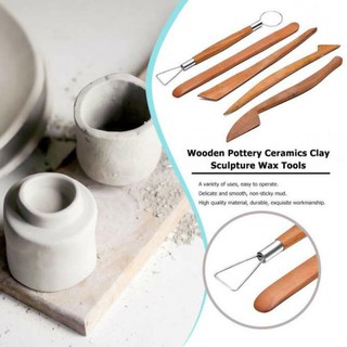 Bộ 5 Dụng Cụ Điêu Khắc Đất Set, Gỗ