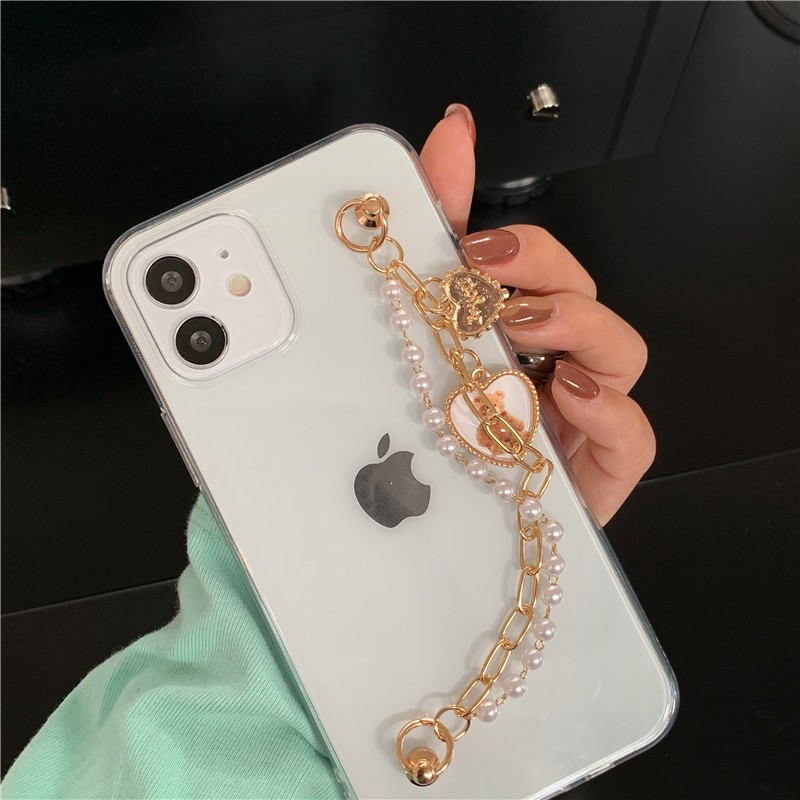 Ốp Điện Thoại Hình Gấu Vàng Kèm Dây Đeo Tay Cho Iphone 12 11 Pro Xs Max Xr 7 8 Plus Se2 | BigBuy360 - bigbuy360.vn