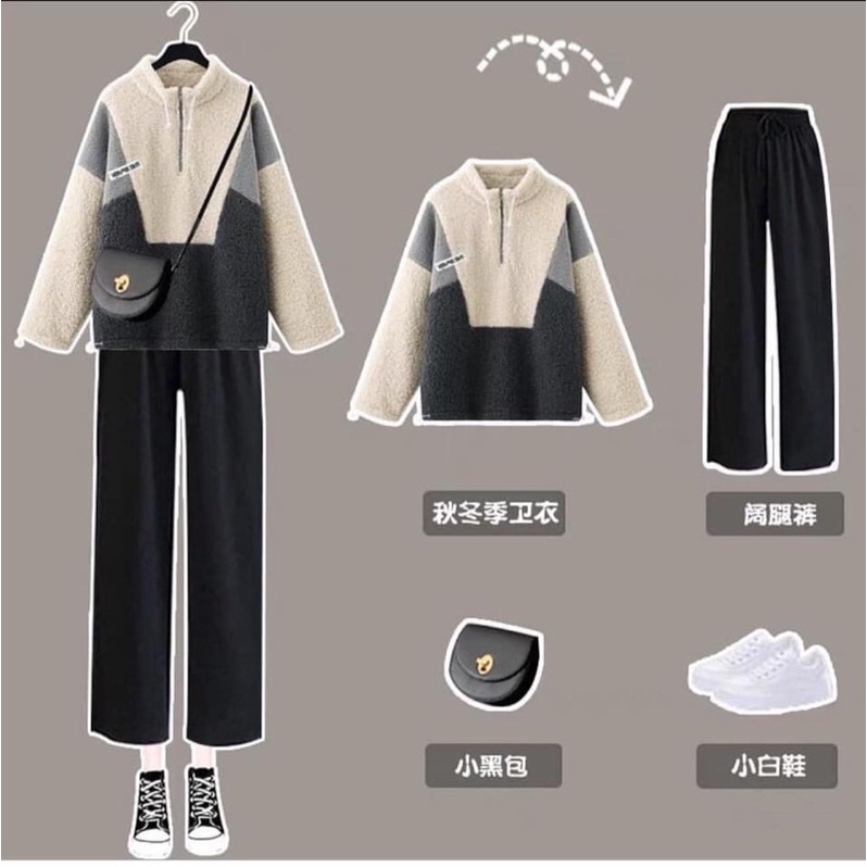 [Mã FAMARAL1 giảm 10K đơn 50K] Quần ống rộng nữ Unisex cạp chun màu đen vải co dãn