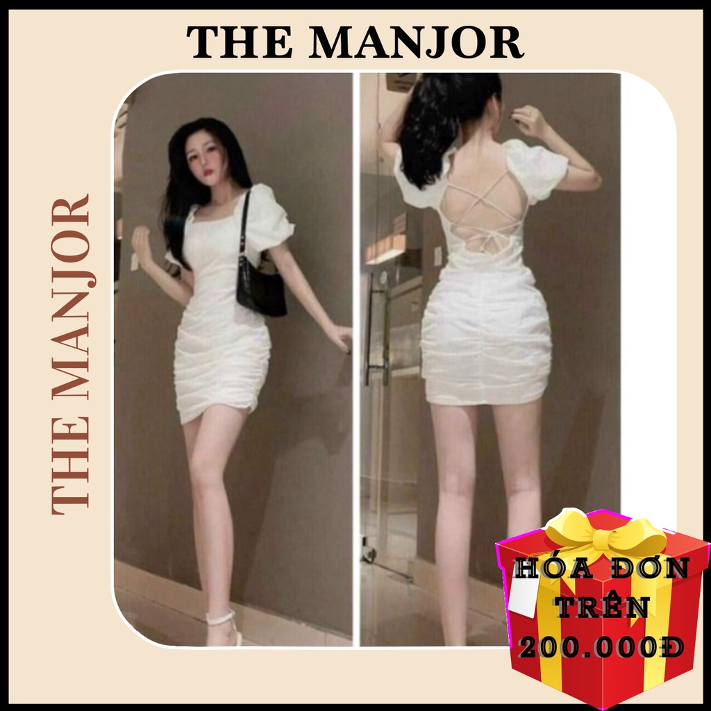 ĐẦM nữ BODY NHÚN DÂY ĐAN CHÉO LƯNG | Váy ôm sexy nữ - Đ0053 | steven.factory | BigBuy360 - bigbuy360.vn