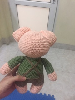 heo + giày cho bé gái handmade