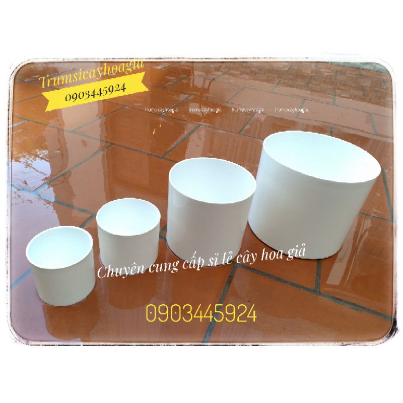 Chậu trụ nhựa trồng cây thật,cây giả hàng loại 1 cứng cáp.Size 12-14-20-28cm