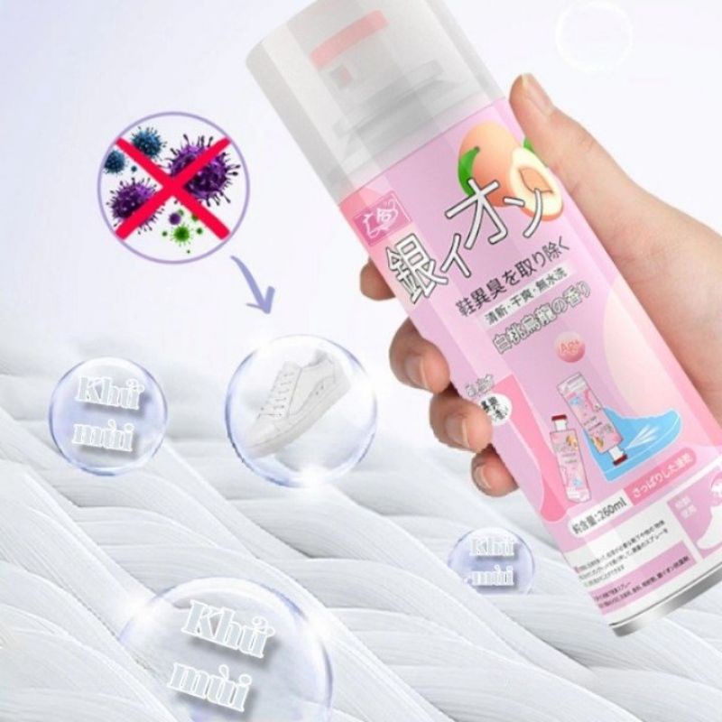 Chai Xịt Vị Đào khử mùi hôi giày Nano