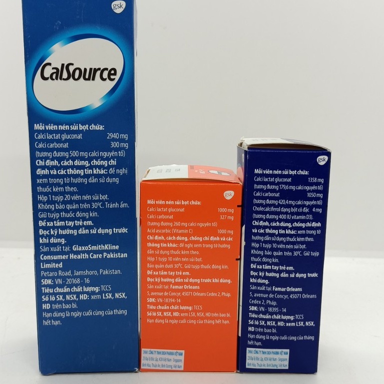 TPBVSK CALSOURCE VIÊN BỔ SUNG CANXI DẠNG VIÊN SỦI 1000 MG CALCI CALCIUM VITAMIN D3