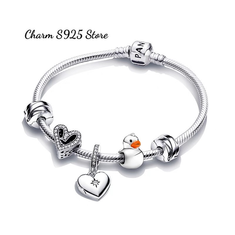 charm pan.do.ra vịt disney bạc s925 cao cấp