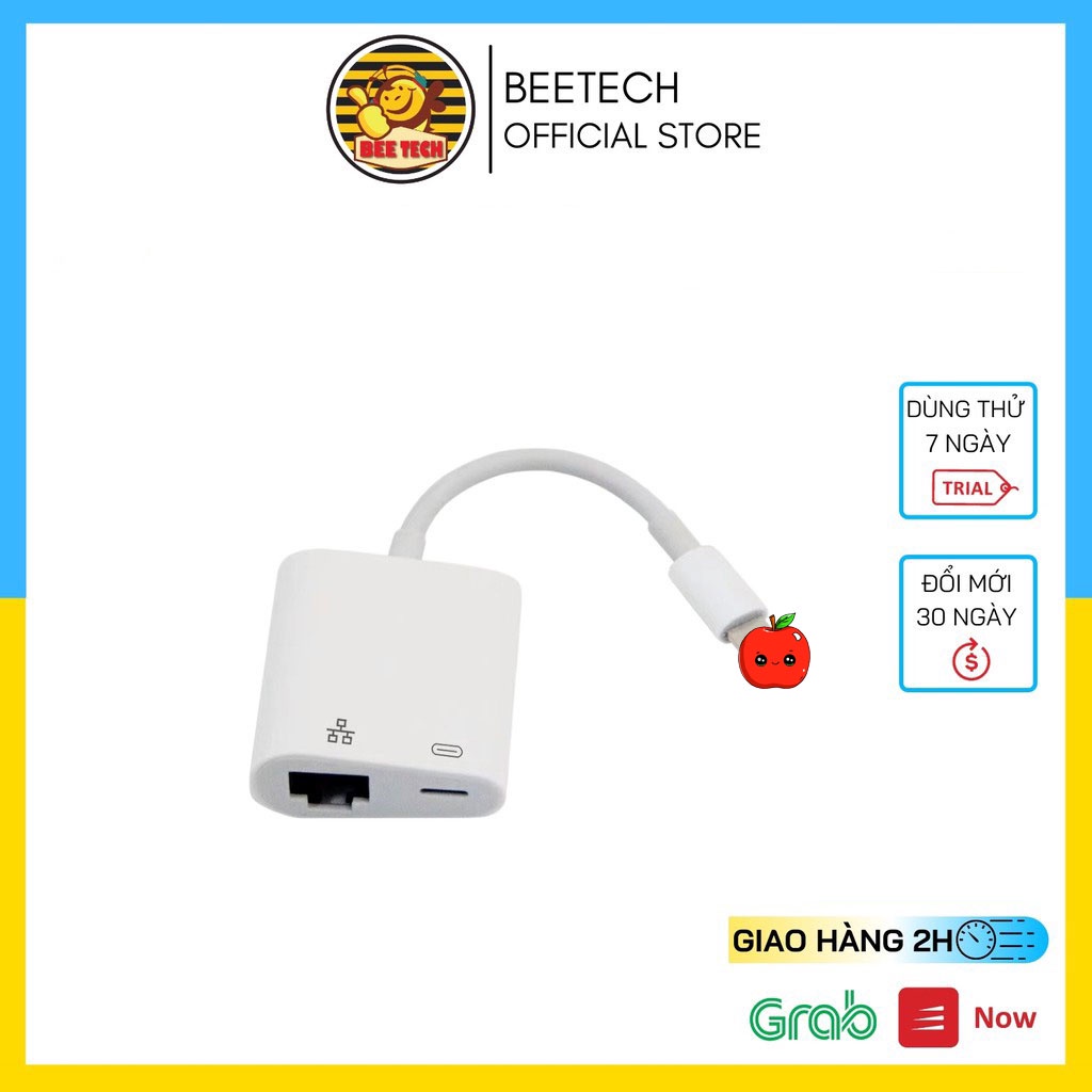 Jack chuyển cổng mạng Lan + cổng sạc cho IP,hub chia cổng mạng lan chân-Beetech