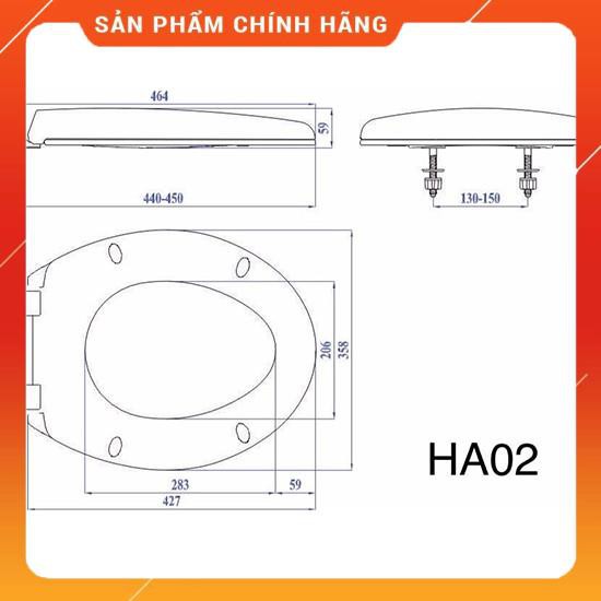 (CHINHHANG) Nắp bàn cầu đa năng HA02, siêu bền, nhựa ABS, hàng Việt Nam chất lượng cao