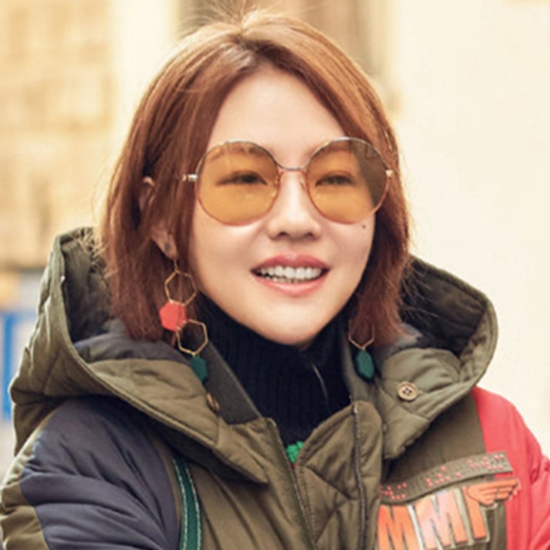 Kính Chống Nắng Gọng Kim Loại Tròn Họa Tiết One Piece Phong Cách Vintage Thời Trang Hàn Quốc