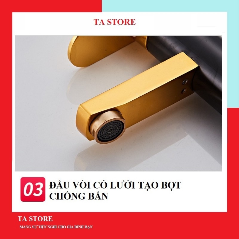 Vòi Lavabo Nóng Lạnh Gật Gù TATAMO Vòi Rửa Mặt Cắm Chậu Tăng Áp Thiết Bị Nhà Tắm TA STORE ST09
