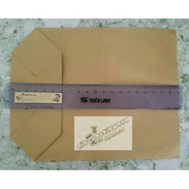 100 túi Giấy Kraft (giấy xi măng) Kt 6*16*20cm