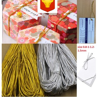 10 mét Dây thun kim tuyến co giãn nhiều size 0.8-1-1.2-15mm (bó 10m)