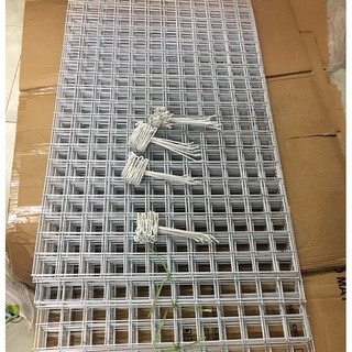 Lưới Sắt 2 Chiếc Cỡ 50x100Cm/1 Tấm và 40 Chiếc Móc Sắt Cài Lưới