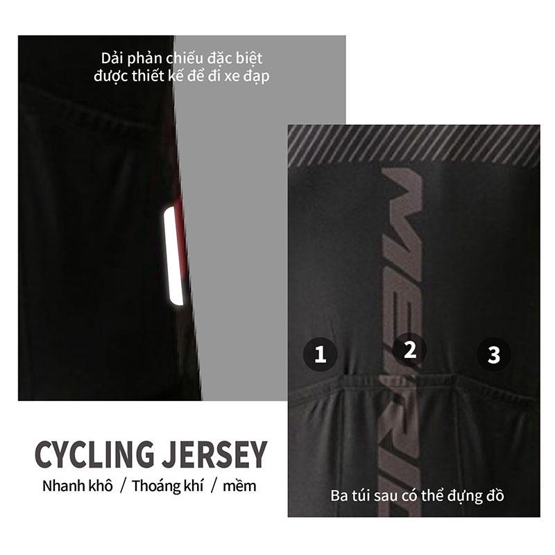 Áo tay ngắn / quần ngắn đi xe đạp địa hình MERIDA Pro Cycling Jersey năng động