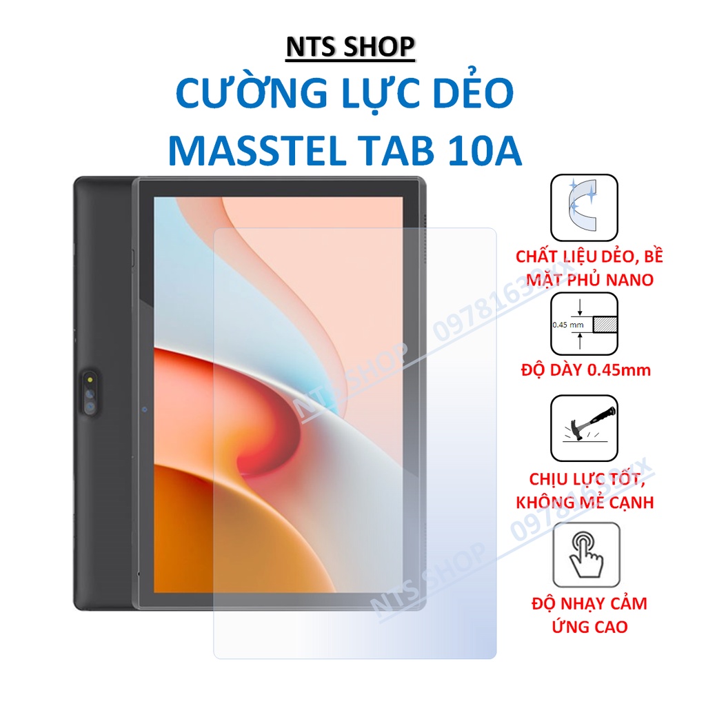 Cường lực dẻo bảo vệ màn hình Masstel Tab 10A