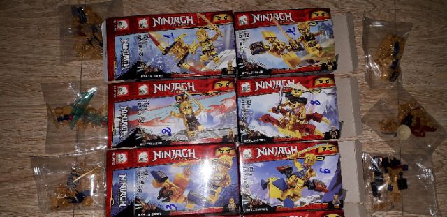 Lắp ráp 1 hộp NLego Ninjago Rồng Vàng 1152 có nhiều chi tiết rất đẹp