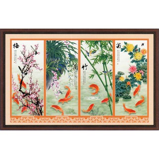 Tranh Thêu Chữ Thập 3D Mỗi Năm Có Dư A960 (KHÁCH TỰ THÊU) KT:35X70X4CM