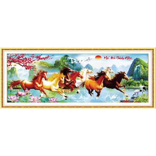Tranh 5d gắn đá toàn bộ - Tranh mã đáo thành công