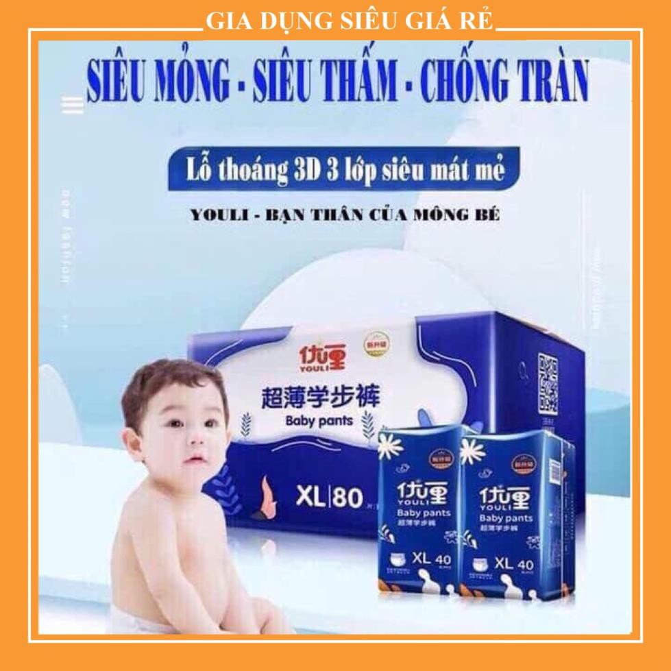 Bỉm/Tã YOULI (Quần-Dán) Size (S108/M88/L84/XL80/XXL72/XXXL68 ) (Kho Gia Dụng Ngọc Hân)