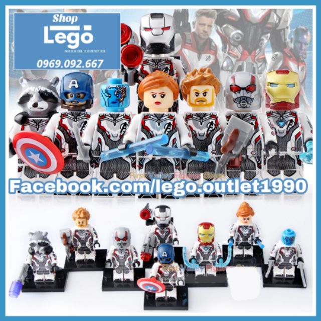 Xếp hình Siêu anh hùng Avengers: Endgame Black widow - Thor - Ant man - Nebula - Iron man Lego Minifigures Xinh X0251