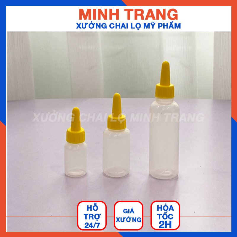 100 Lọ Nhựa Nhỏ Mắt 5ml/10ml/20ml - Chai Chiết Mực, Hương Liệu - Chai Nhỏ Giọt - Chai Lọ Chiết Mỹ Phẩm - Dụng Cụ Spa