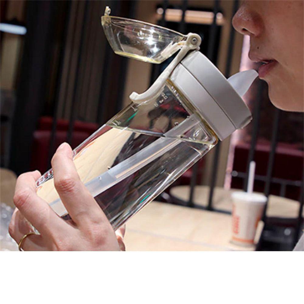 Yann1 chai nước 650ml di động không chứa bpa chống rò rỉ với ống hút