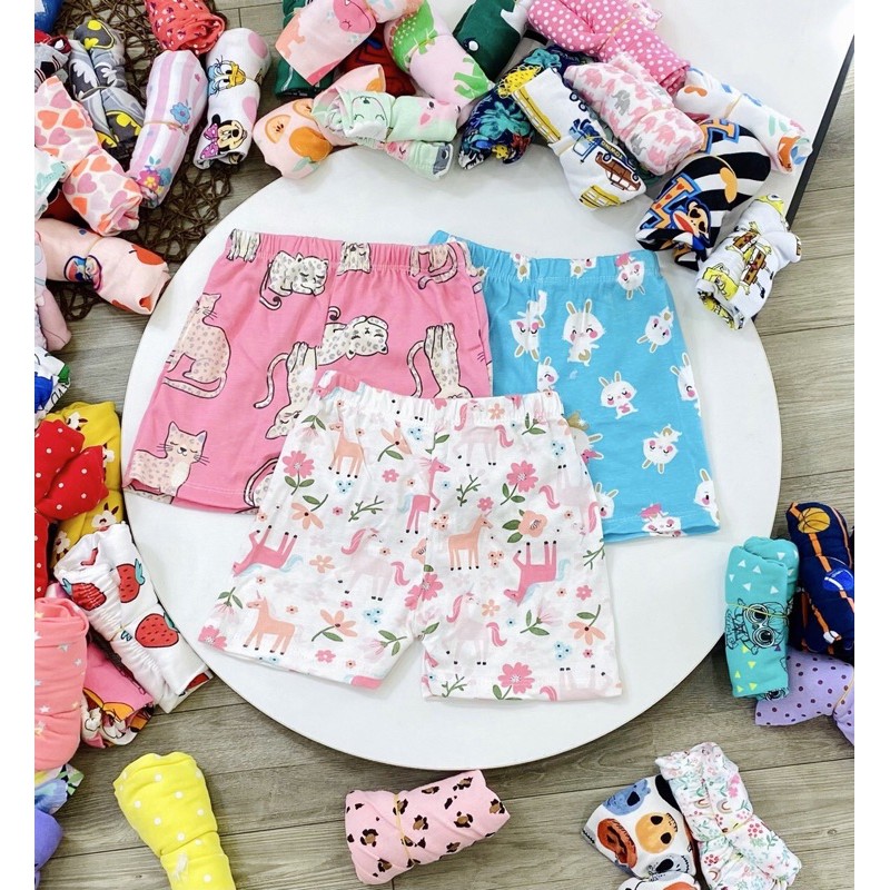 Set 5 quần đùi bozip cotton cho bé- Quần bỏ bỉm chất mềm mại, thấm mồ hôi màu ngẫu nhiên