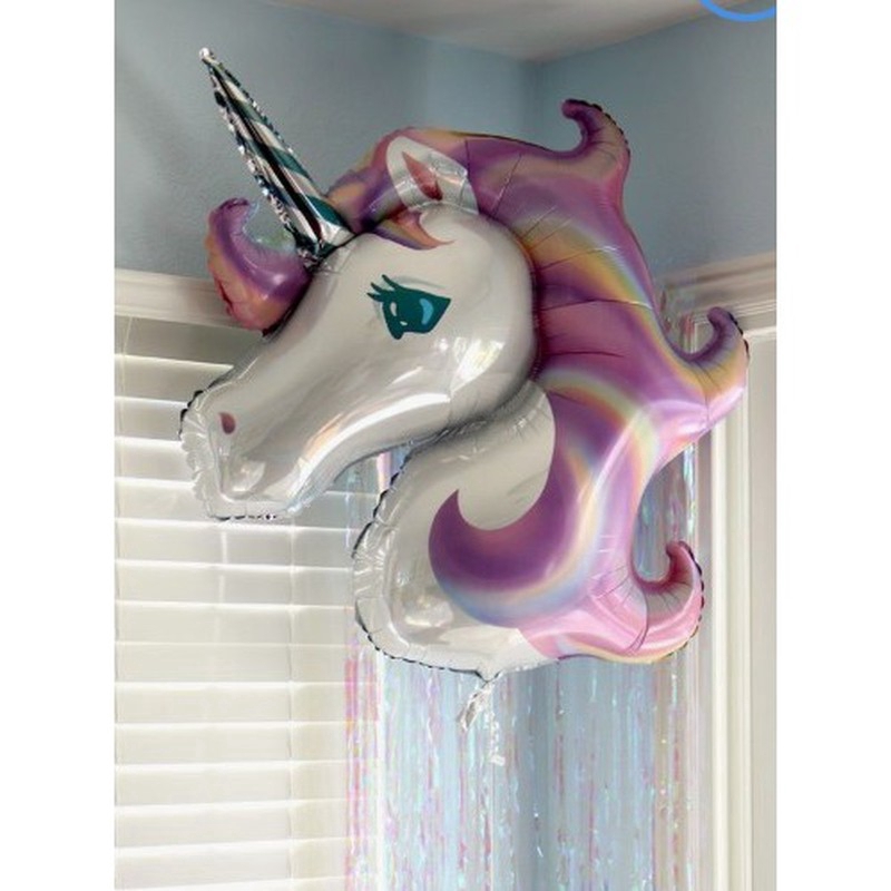 Bong bóng bơm hơi hình ngựa một sừng 117CM * 87cm