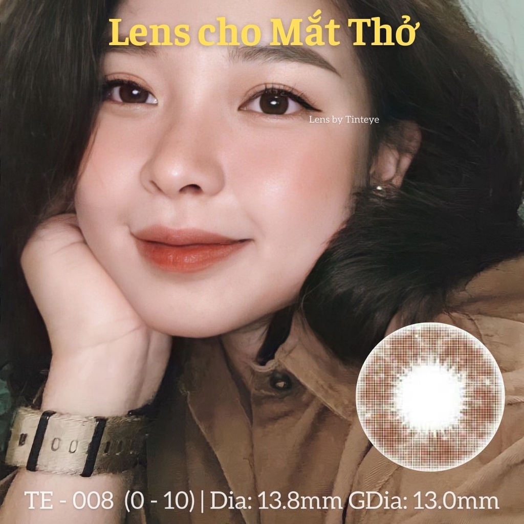 Lens cho Mắt Thở Crush Brown 0 - 10 độ