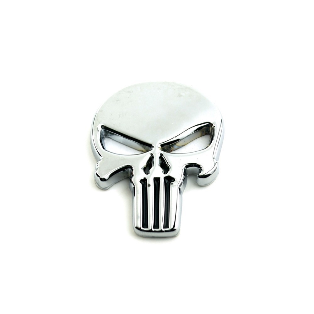 Hình dán xe motô 3D decal kim loại hình Punisher