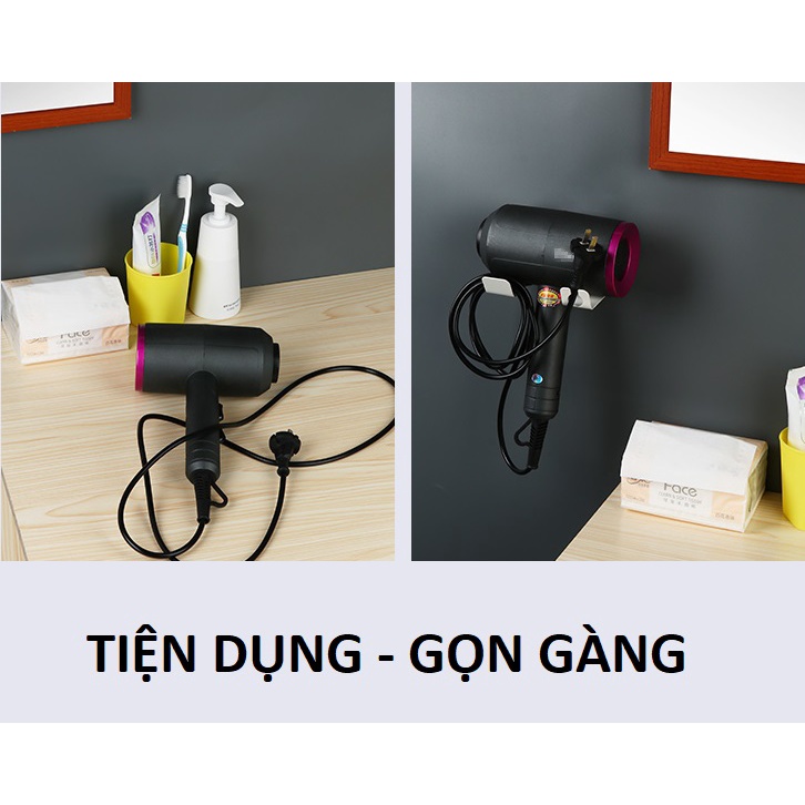 Giá Treo Máy Sấy, Kệ Treo Máy Sấy Có Chỗ Treo Ổ Cắm Phù Hợp Với Mọi Loại Máy, Dán Tường Thông Minh