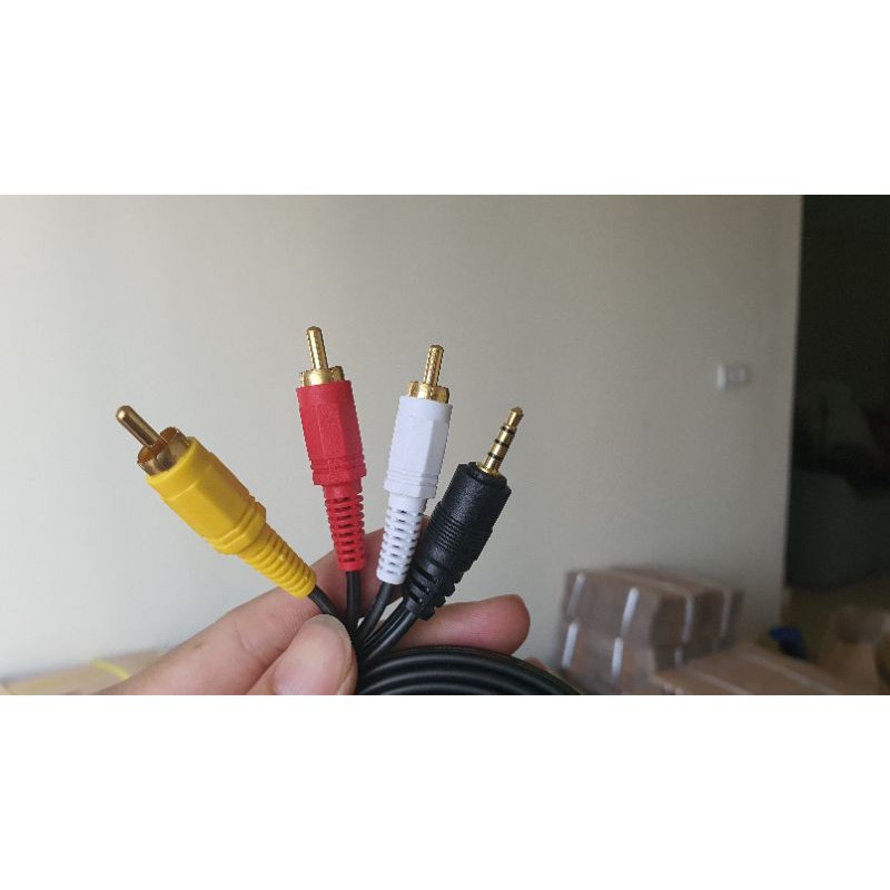 Cable AV 1 to 3 - Cáp 1 đầu jack 3.5 ra 3 đầu hoa sen