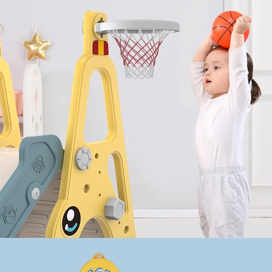 Cầu Trượt Xích Đu Cho Bé Cao Cấp V-Baby D02 Tặng Kèm Bóng Rổ Phù Hợp Trẻ Em 2 - 8 Tuổi