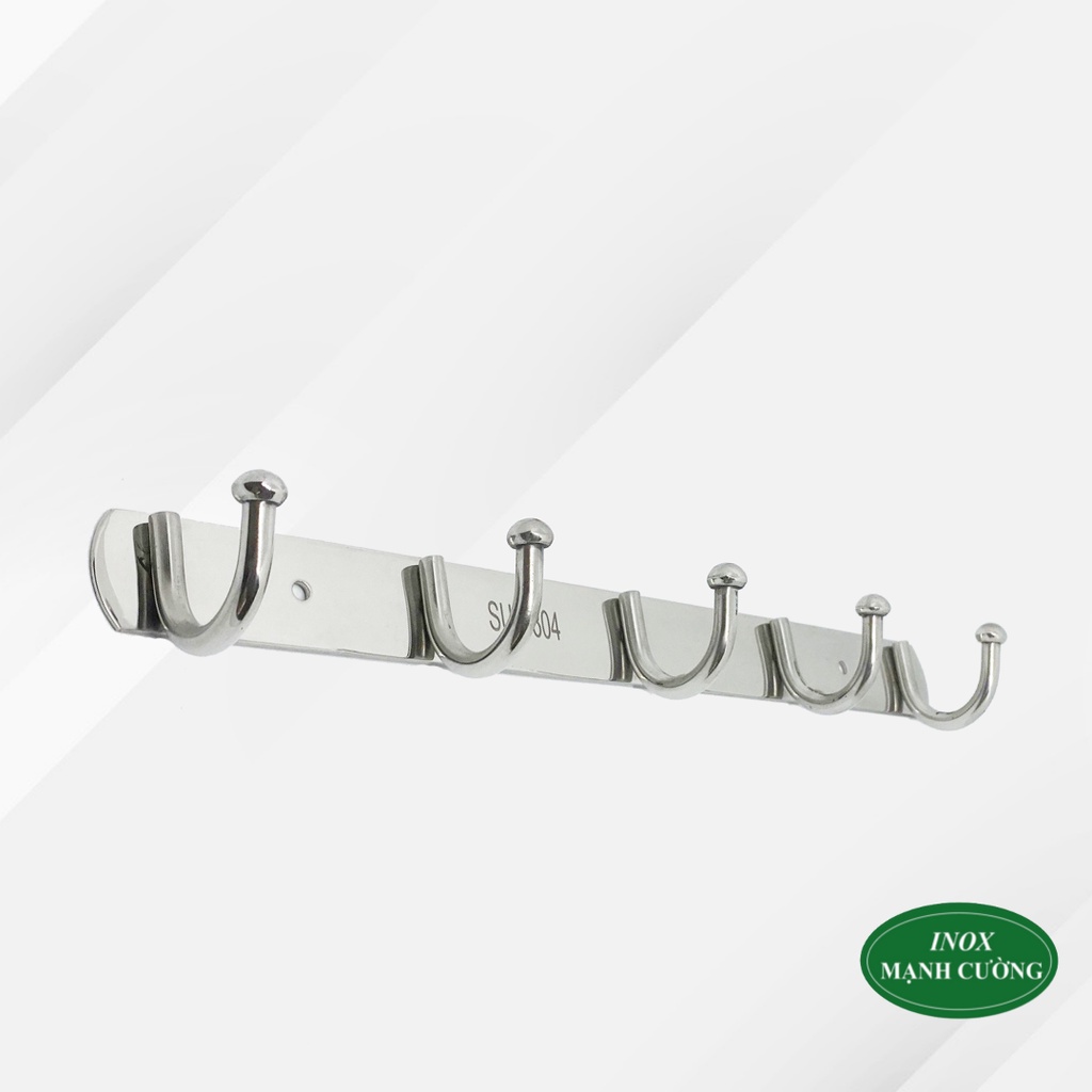 Móc treo quần áo gắn tường inox 304 cao cấp - Móc treo đồ inox gắn tường - Móc 5 bi đơn