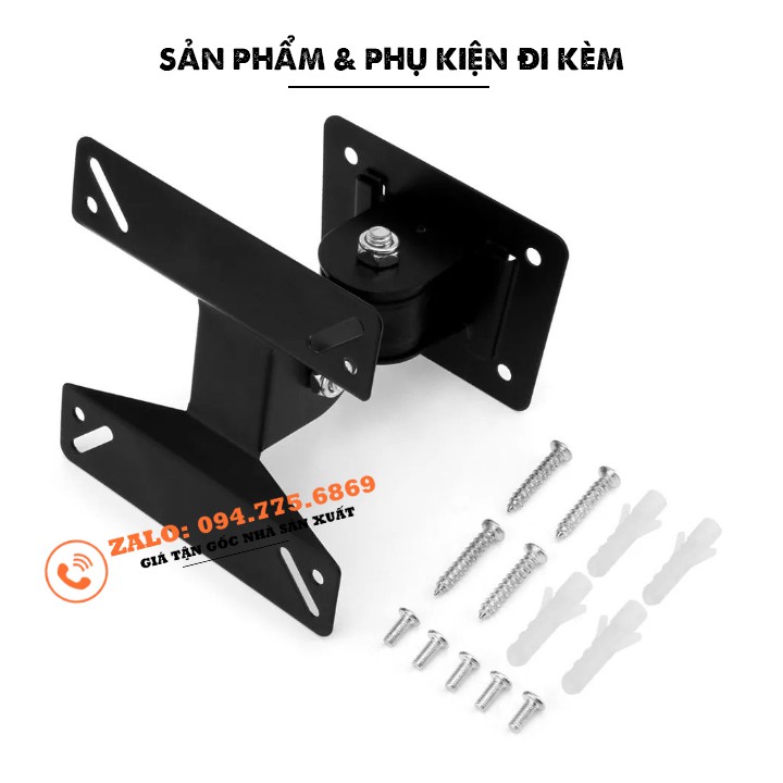 [Trục Thép] Giá Treo Màn Hình Máy Tính F01 14 - 17 - 19 - 23 - 27 - 29 - 32 Inch - Giá Treo Tivi Xoay 180 Độ