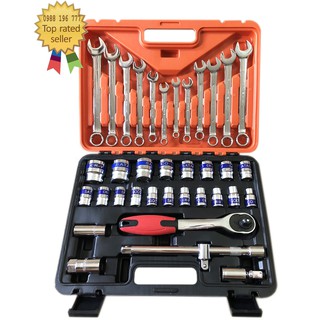 Bộ khẩu mở ốc vít buri kèm cờ lê siêu tiện ích 37 chi tiết