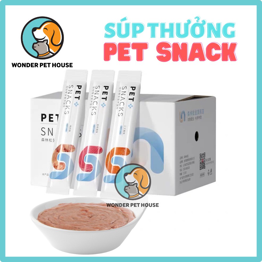 [Siêu Rẻ] Súp Thưởng Pet Snack Cho Mèo - Thanh Tuýp 15g