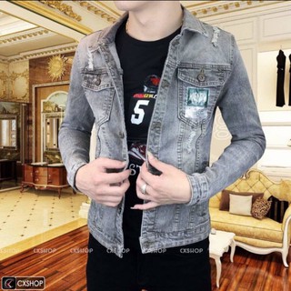 Áo khoác kaki jean ad5jm nam đẹp thời trang mới nhất