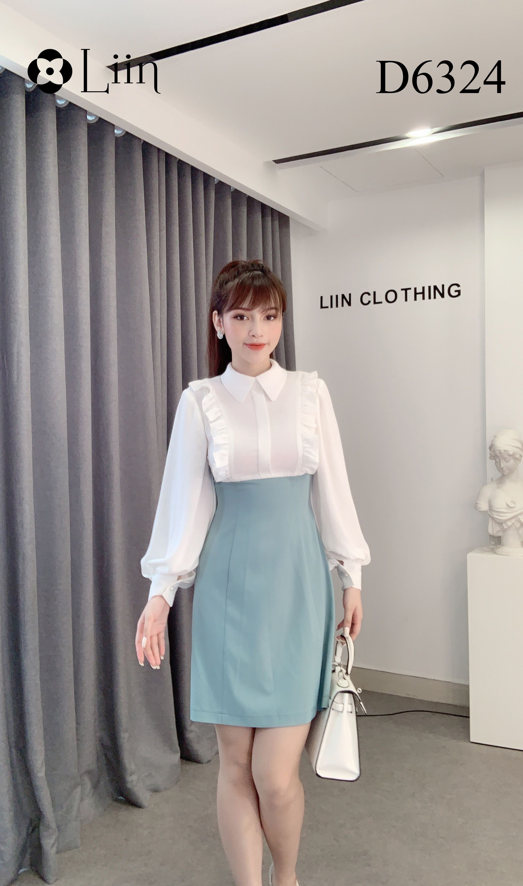 Đầm ôm nữ Linbi thiết kế thanh lịch, cực xinh xắn Liin clothing D6324