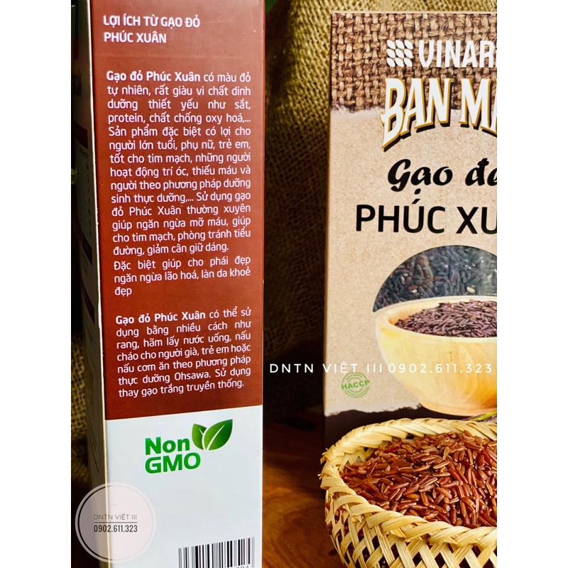 Gạo Lứt Ban Mai Phúc Thọ vinaseed 1kg (hộp giấy)