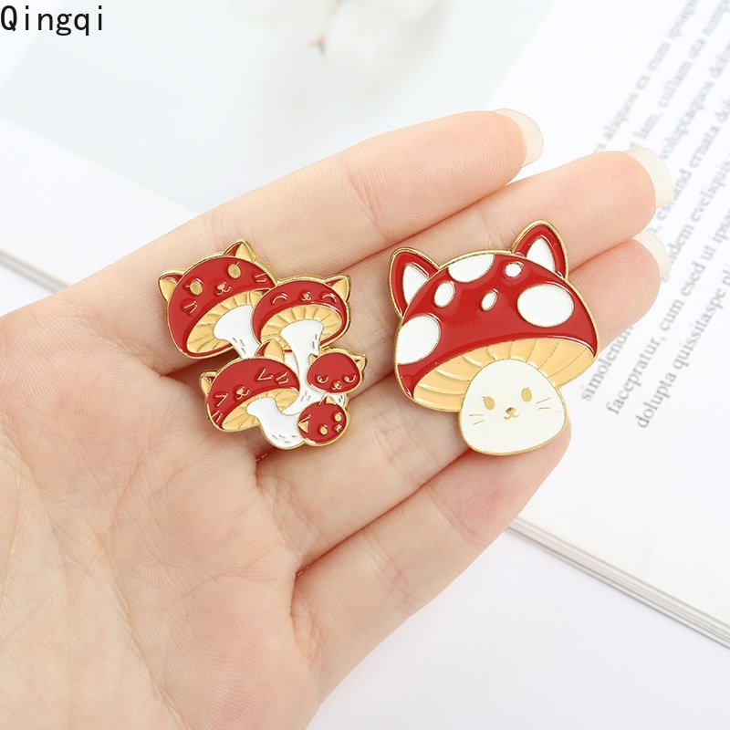 Trâm cài áo Miss Zoe hình nấm/ mèo hoạt hình dễ thương