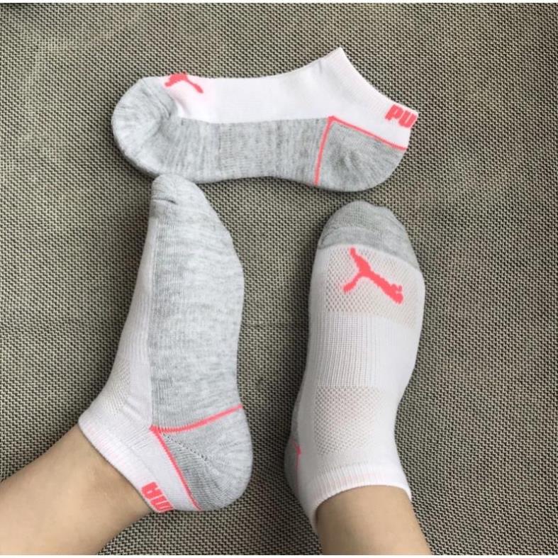 Tất vớ nữ Puma cổ ngắn lót lông xù vnxk xuất dư xịn êm thoáng chân thấm hút mồ hôi