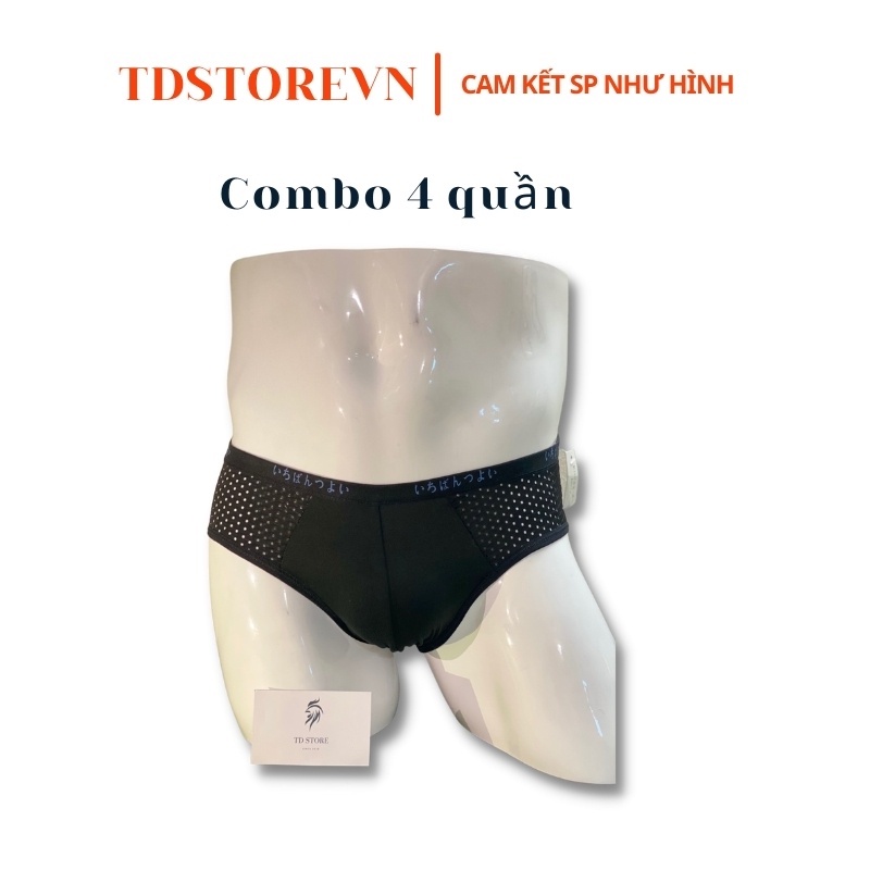 Quần sịp nam tam giác TDSTORE thông hơi co giãn 4 chiều kho thoáng , Quần lót nam cao cấp -TD18