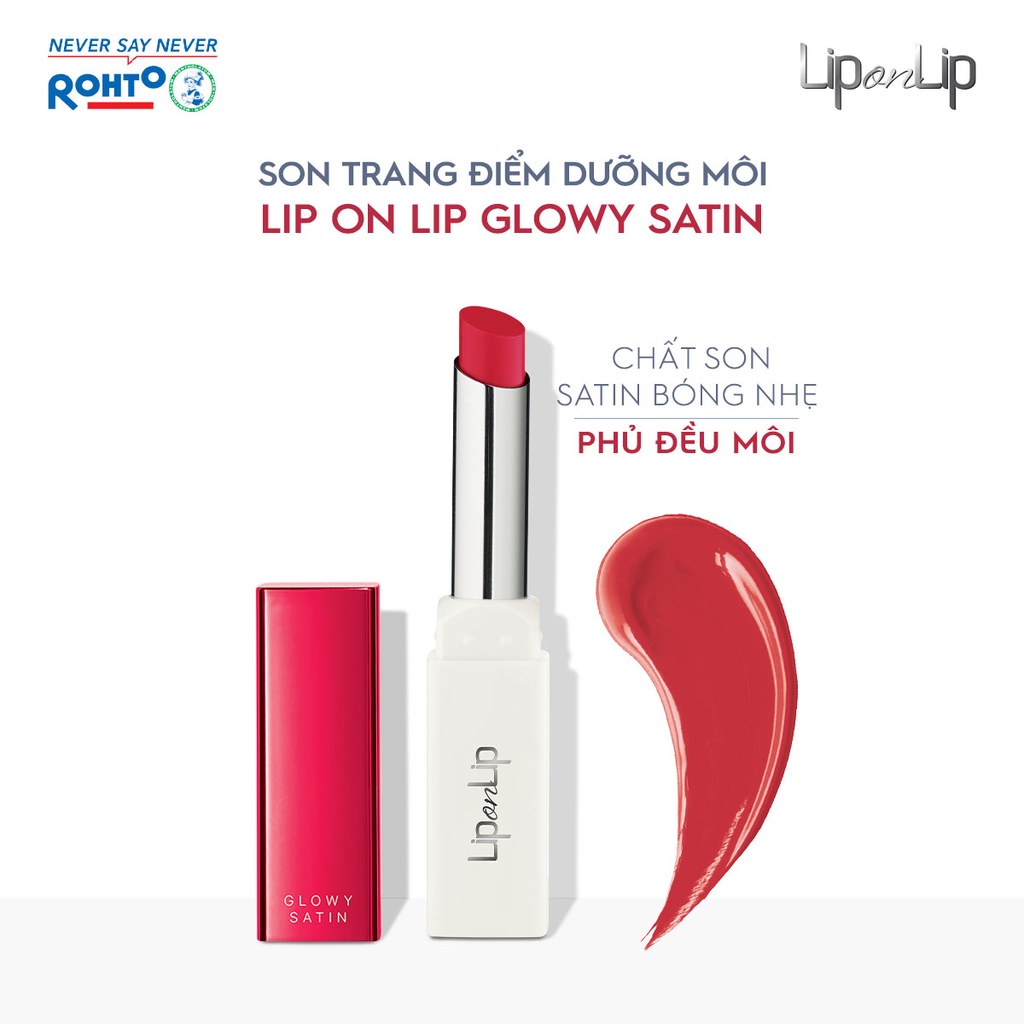 Son trang điểm dưỡng môi Lip On Lip Glowy Satin (2.2g)