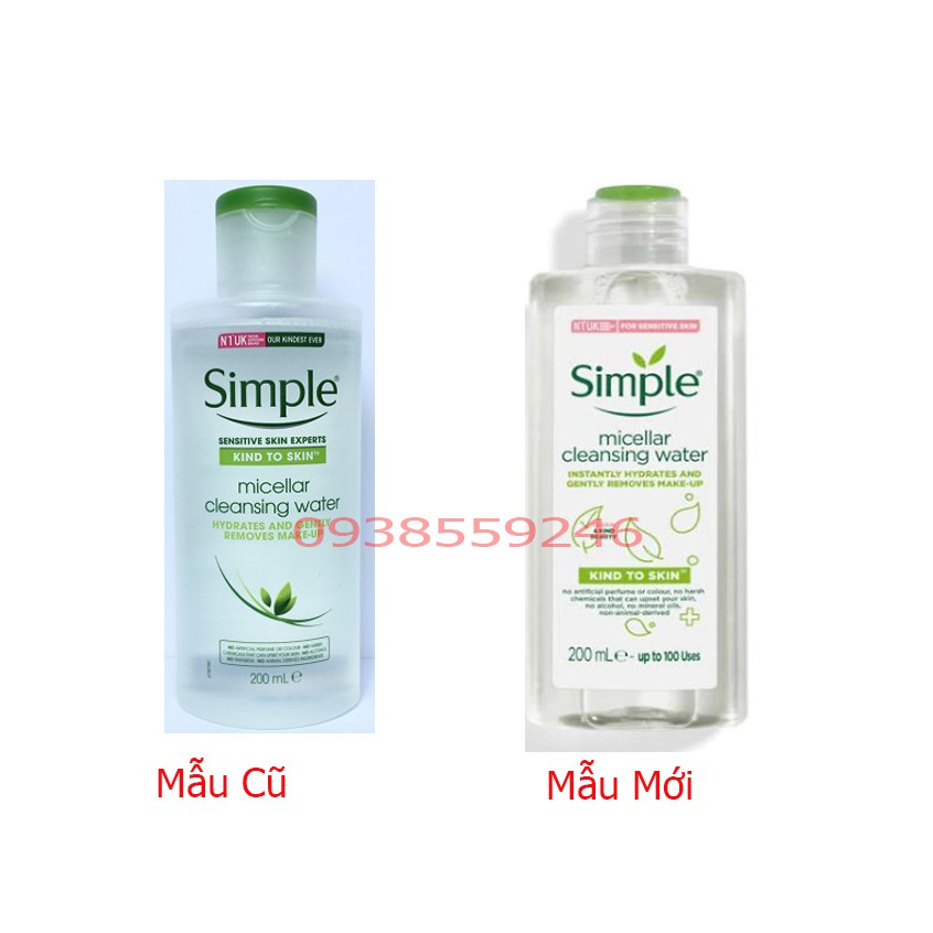 Nước Tẩy Trang Simple Micellar Cleansing Water 200ml