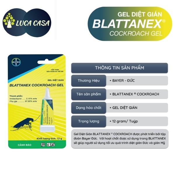 Gel Diệt Gián BLATTANEX COCKROACH - BAYER 12gram