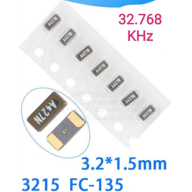 Thạch anh 3215 3.2x1.5mm FC-135 32.768Khz 2 chân hàn dán